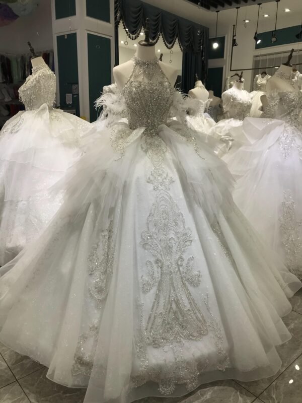 KissWhite Green Collection Halter Long Sleeves Wedding Dresses