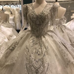 KissWhite Green Collection V Neck Long Sleeves  Wedding Dresses