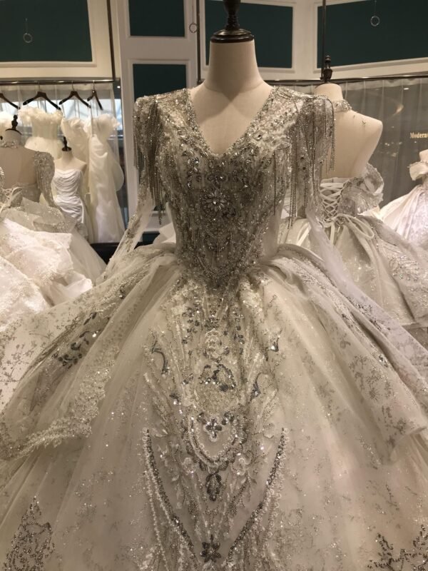 KissWhite Green Collection V Neck Long Sleeves  Wedding Dresses