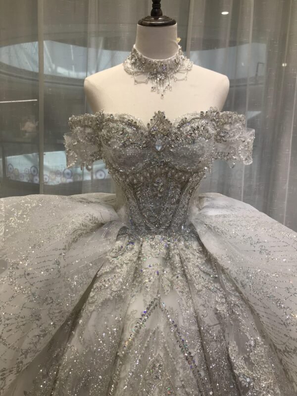 Kisswhite Green Collection Off The Shoulder Princess Glitter Wedding Dresses