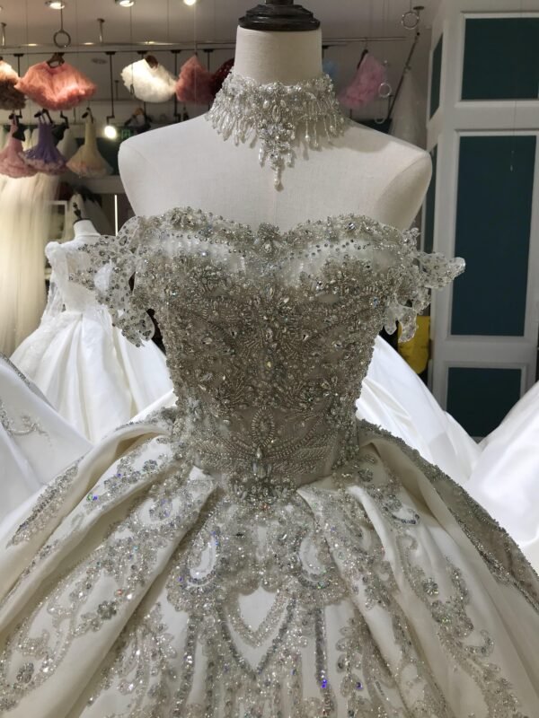 Kisswhite Green Collection Off the Shoulder Satin Wedding Dress