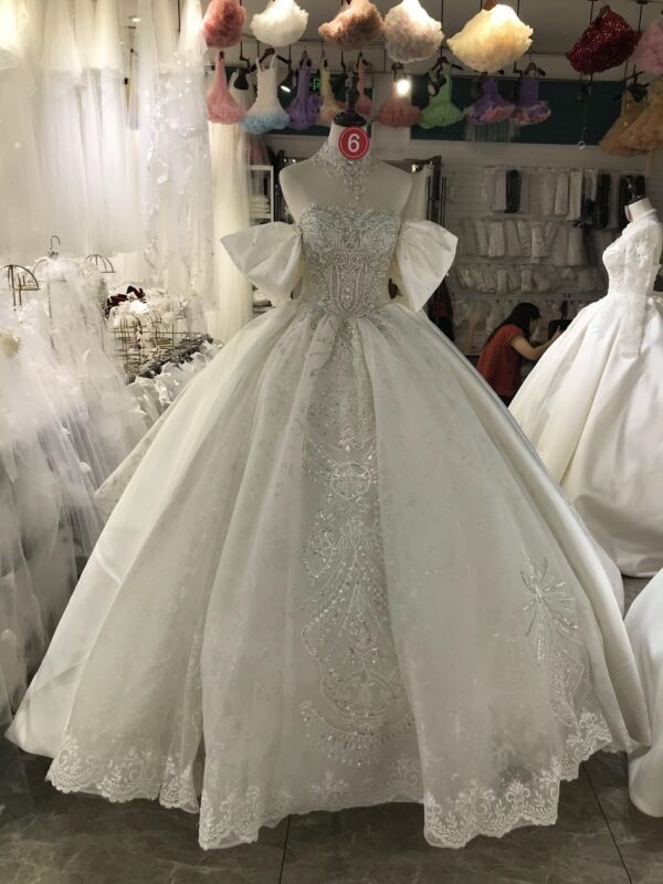 Kisswhite Green Collection Puffy Ball Gown Wedding Dresses Remove Shoulder Bridal Gown
