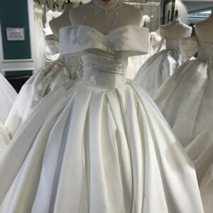 Kisswhite Green Collection Satin Wedding Dresses Off The Shoulder Classic Dress