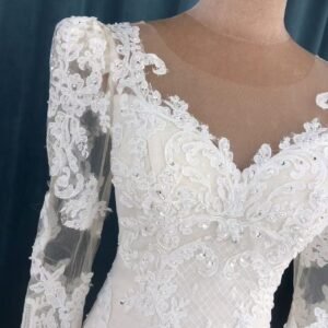 Kisswhite Mermaid Long Sleeves Lace Bridal Dresses