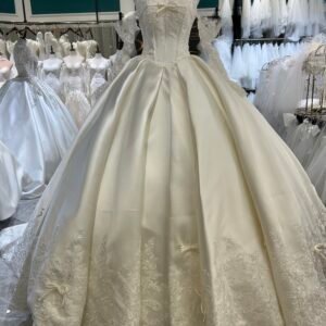 KissWhite Green Collection Satin Lace Removed Long Sleeves Wedding Dresses