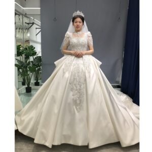 KissWhite Xlove Collection Long Sleeves satin Lace Ball Gown Wedding Dresses
