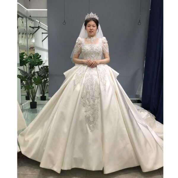 KissWhite Xlove Collection Long Sleeves satin Lace Ball Gown Wedding Dresses