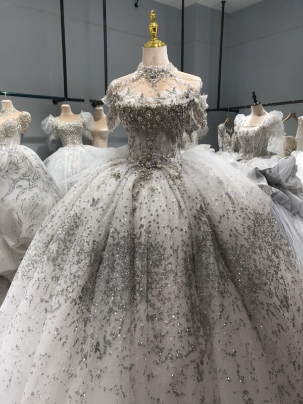 KissWhite Ltt Collection Glitters Off The Shoulder Butterflys Beaded Crystals Wedding Dresses