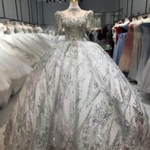 KissWhite Ltt Collection Glitters Long Sleeves Beaded Crystals Wedding Dresses